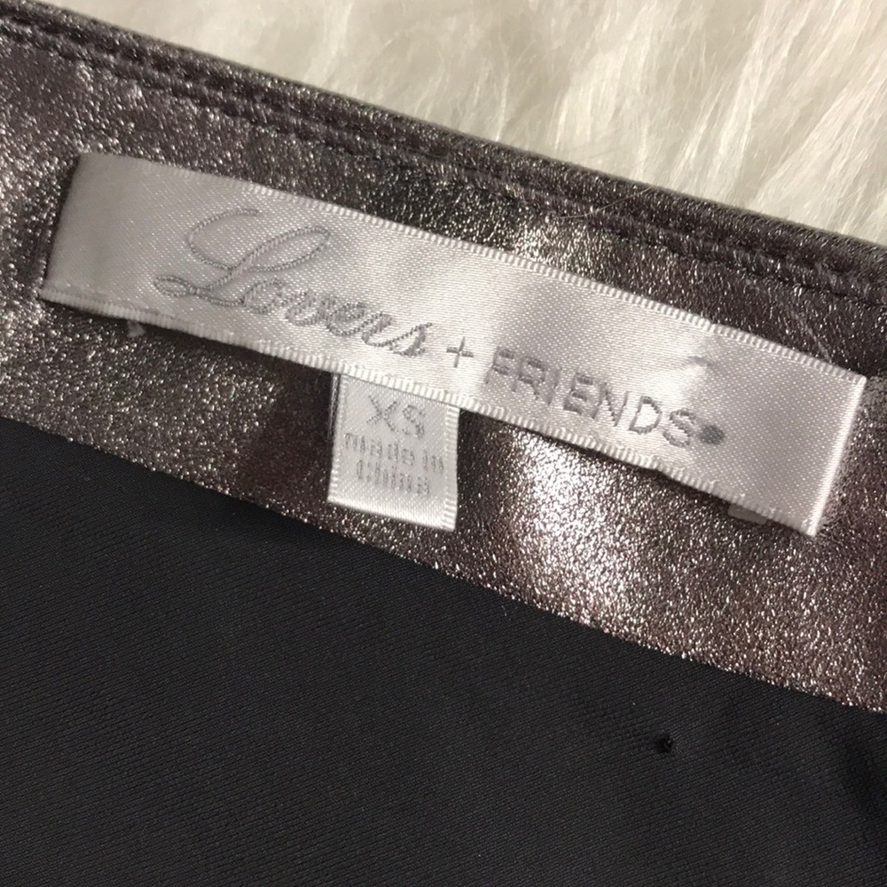 LOVERS + FRIENDS One Shoulder Silve Bodycon Dress XS - Picture 6 of 9